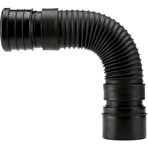Sanit PE WC-Anschlussrohr flexibel, gerade, DN 90/ DN 100 3-fach verstellbar