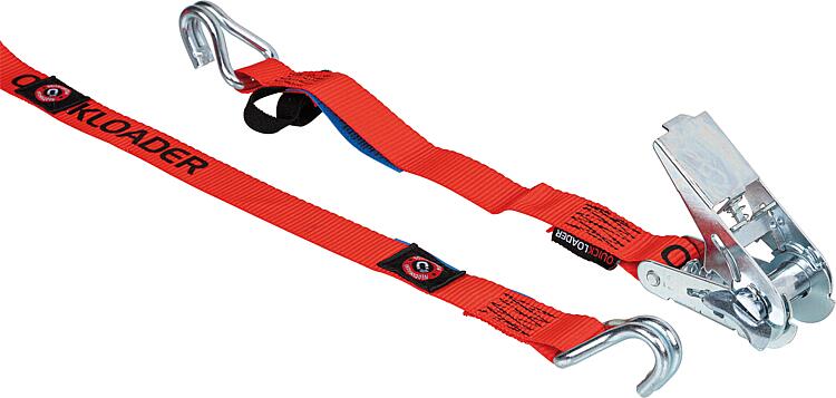 Ratschenzurrgurt, zweiteilig Professional 450kg 5m rot mit Magnet