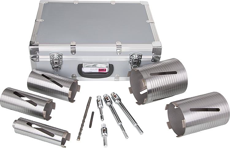 Diamant-Bohrkronen-Set Mauerwerk/Beton, 10-teilig, 52-132mm