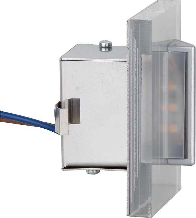 Einbauleuchte Kristal CR04-230/AL/BC, 230V, Aluminium, 75x75x40mm