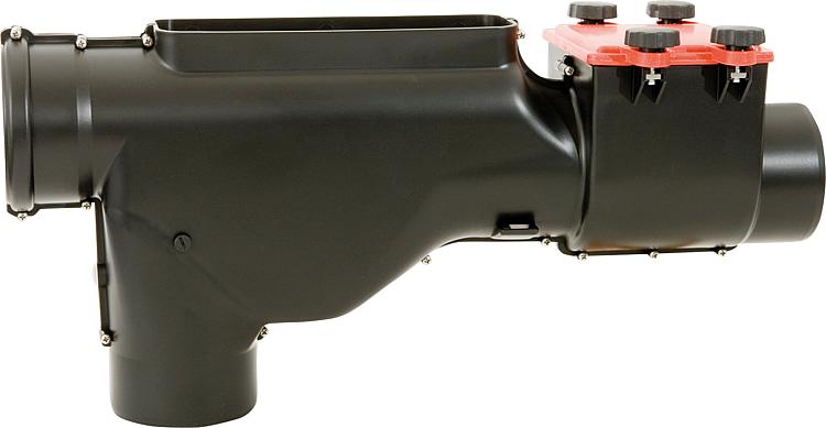 Wechselsprungfilter DN 100 von 50 - 300 m² Dachfläche inkl. Rückstaukl. u. Skimmerü. Intewa