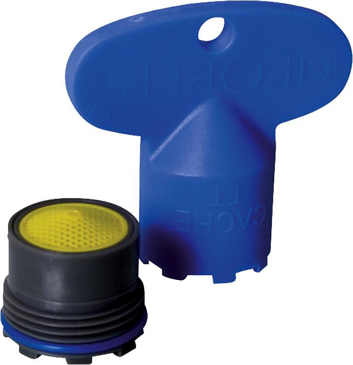 Cache-Luftsprudler + Schlüssel Aussengewinde M 16,5x1Z Durchfluss 13l/min, bei 3