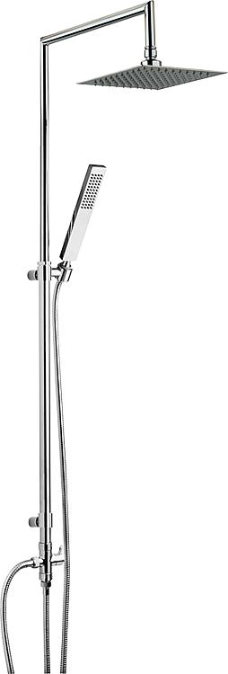 Evenes Brausesystem Square Stabhandbrause + 200x200 mm Kopfbrause