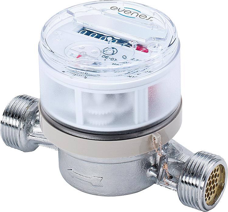Warmwasserzähler EVENES Q3 2,5, DN15 1/2" Bl: 110mm inkl. Beglaubigungsgebühr