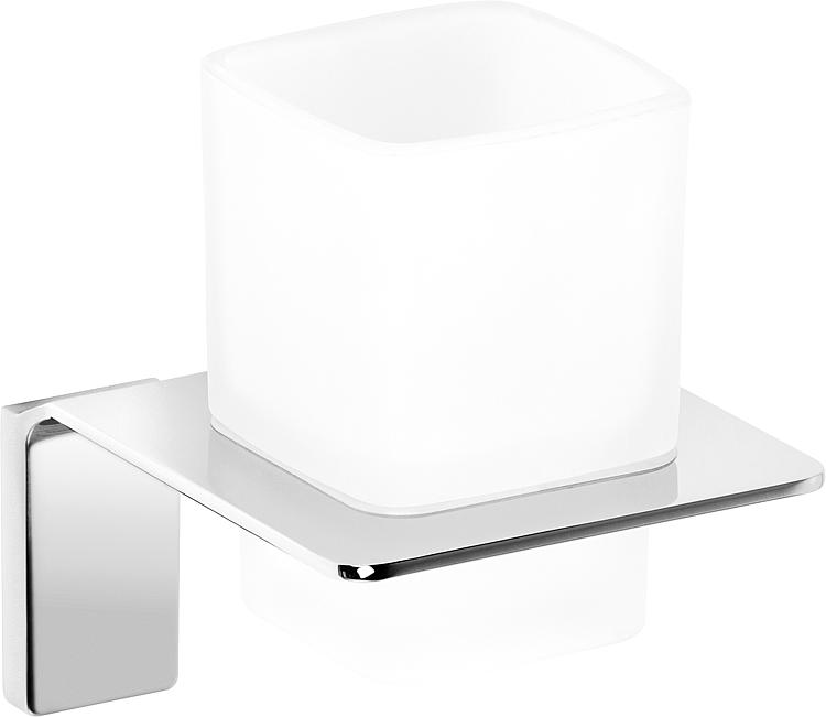 Glashalter Erico mit Wandhalter Zink verchromt Becher