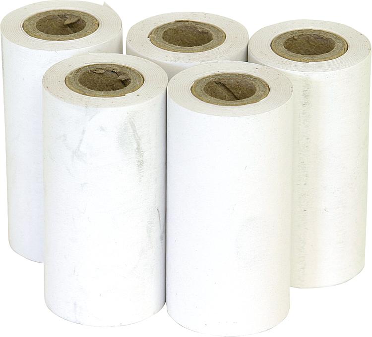 Thermopapier für Protokolldrucker (57x12x35mm)  VPE 5 Stück Meßprotokoll Papier