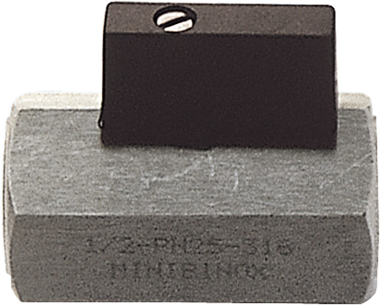 Mini Kugelhahn Edelstahl AISI 316, IG x IG 3/8" mit Nylonhebel