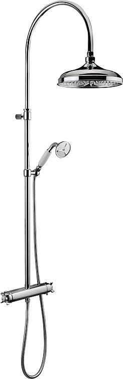 Evenes Brausesystem Esme mit Handbrause und Thermostat verchromt Retro