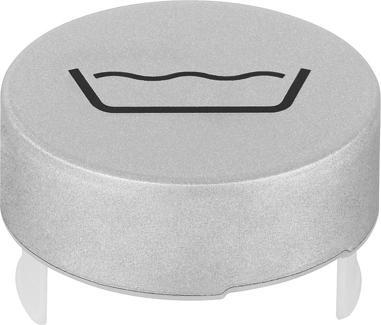 Hansgrohe Druckknopf Symbol Wanne edelmatt