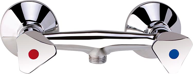 2-Griffbrausemischer AP Etou verchromt flachdichtend