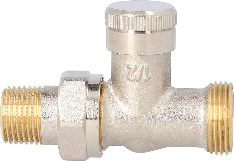 Rücklaufverschraubung Danfoss RLV15, Durchgang DN15 (1/2") x DN20 (3/4") Eurokonus