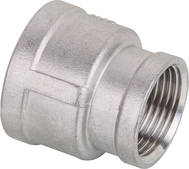 Reduzier Muffe V4A Edelstahl 1 1/2" x 3/4" Red-Muffe Reduziermuffe Gewindefitting