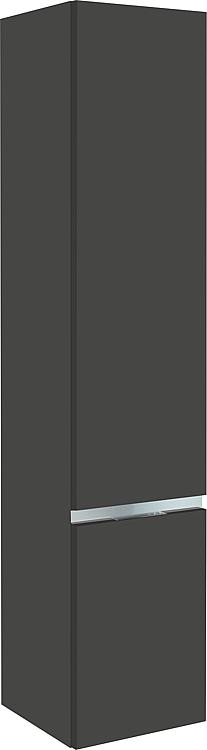Hochschrank Serie MBH 2 Türen anthrazit Hgl. Anschlag rechts 350x1655x370 mm