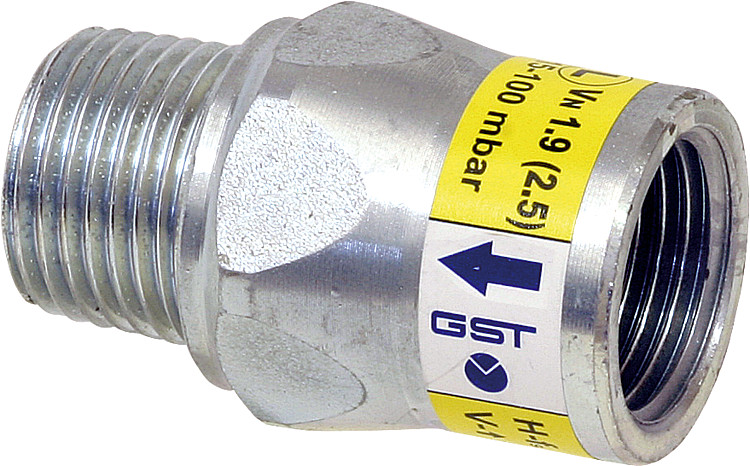 Gas-Strömungswächter DN 25 / 15-100 mbar / 6 m3/h
