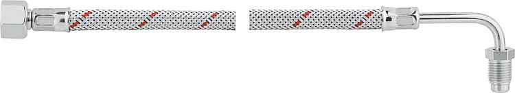 Ölschlauch 3/8" Überwurfmutter Rohrbogen mit losem Nippel 1/4" Dichtkegel 1250 mm De Dietrich M100
