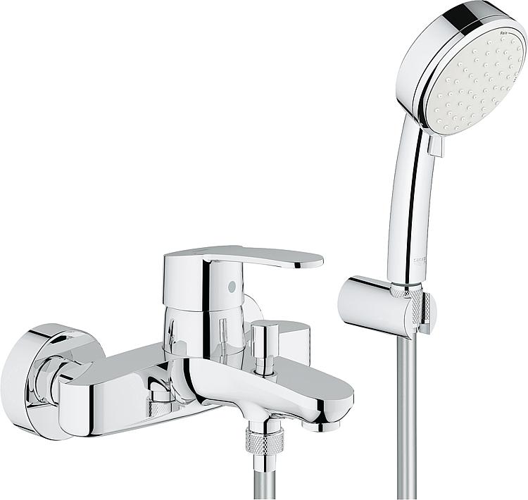 Wannenmischer-Set Grohe Eurostyle Cosmopolitan mit Handbrause Tempesta C100 chrom