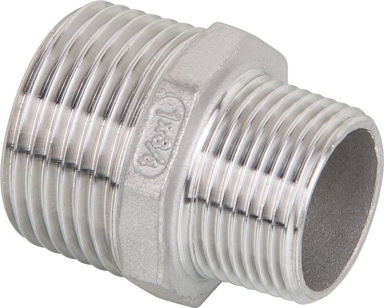 Doppelnippel reduziert V4A 1 1/2" x 1 1/4" Edelstahl