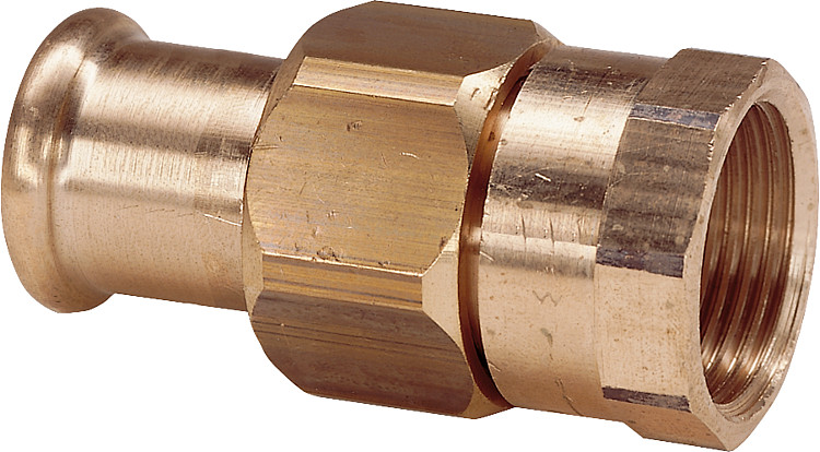 Rotguss Pressfitting M-Kontur Verschraubung i/i 22x1" Typ 6330g, flachdichtend