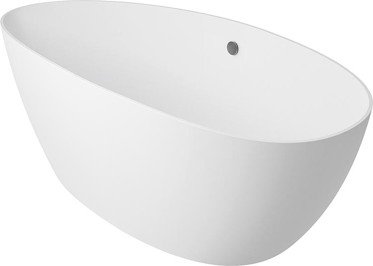 Badewanne EBBA BxHxT: 1700x620x770 mm Überlauf links Inhalt: 250 l Mineralguss weiß