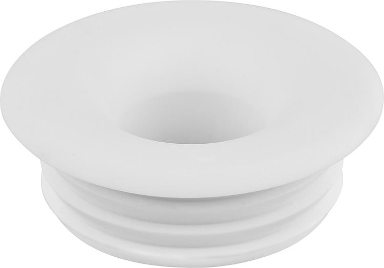 Gummi-Spülrohrverbinder hell für Druckspülrohr Ø 28/32 mm Anschluss = 48mm / mit Rosette