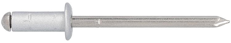Blindniete PolyGrip Alu/Nirosta D=4x10, RAL 9006 Weißaluminium VPE: 500