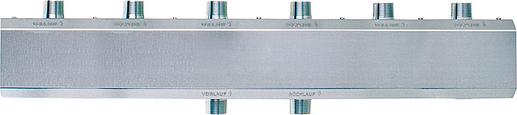 Kesselverteiler Typ HV-3 3 Heizgruppen inkl. Isolierung 1" Stahl geschw. Heizungsverteiler