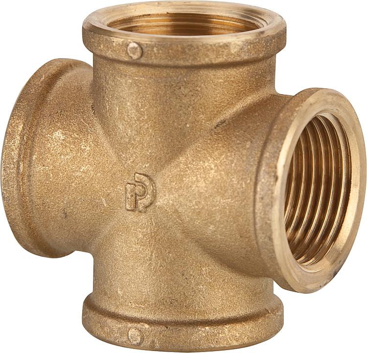 Kreuzstück 4-Wege 1/2" IG Messing
