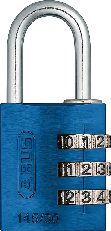 Aluminium Vorhangschloss Typ 145/20 blau Abus