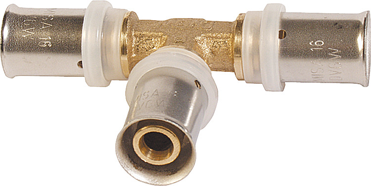 Pressfitting für MSVR T-Stück mit gleichen Abgängen 26 x 3mm TH Kontur