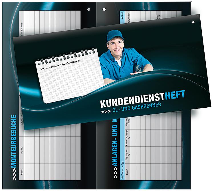 Kundendienstheft 1 Pack a 50 Stck. für Messwerte der Heizung