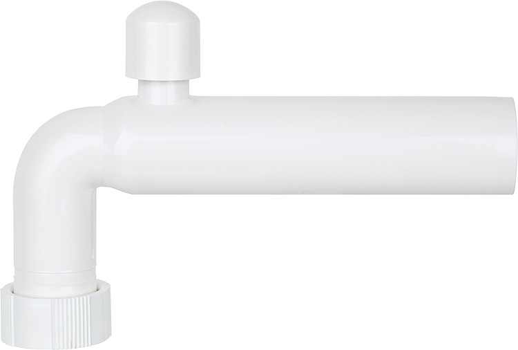 Abgangsbogen PP weiß DN 50 x 220 mm mit Rohrbelüfter
