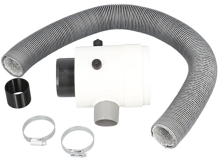 Abgas-Kesselanschlussstück DN80/125, Durchgang, RLU für Ecoheat Plus bis 25 kW