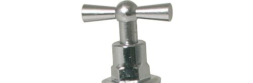 Ventiloberteil mit Knebel zu Auslaufhahn 3/4" poliert verchromt Ersatz Oberteil