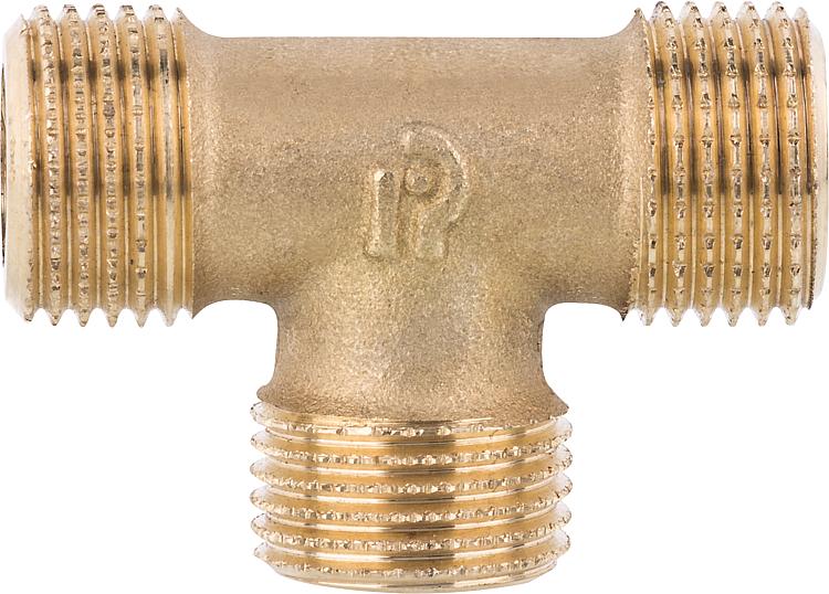T-Stück Messing Abgänge AG 1/2"x1/2"x1/2" PN10