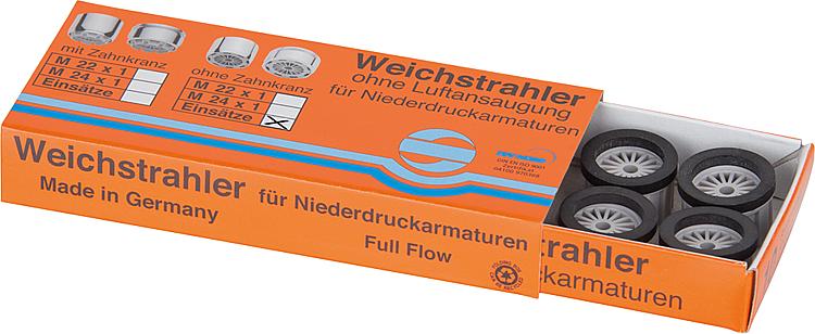 Einsatz für Weichstrahler Niederdruck M 22/24X1 mit Gummidichtung ohne Zahnkranz