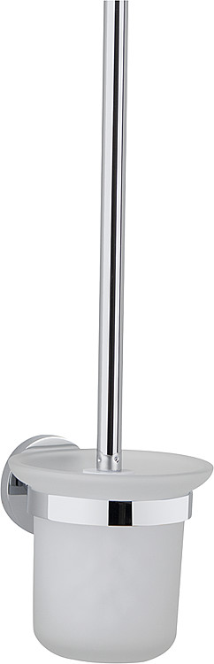 WC Bürstengarnitur Rumba mit Wandhalter Messing verchromt