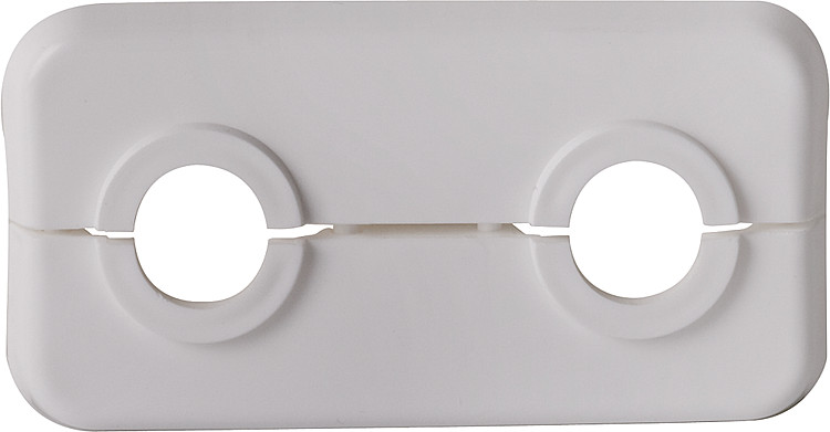 Klapprosetten, doppelt PP, weiß, VPE 10LxBxH= 95 x 50 x 7 mm, D= 15 mm Stedo