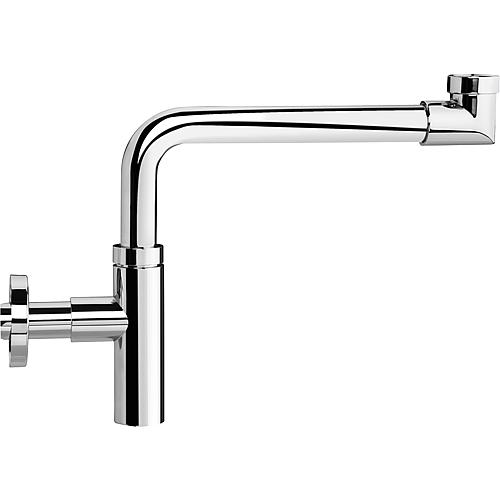 Design Raumsparsiphon DN 32 (11/4''), 32 x 100 mm, Messing verchromt