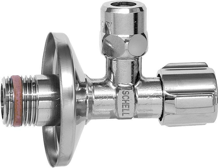 10 Schell Eckregulierventil 1/2" mit Längenausgleich 3/8" x 10mm Ref.Nr 049170699