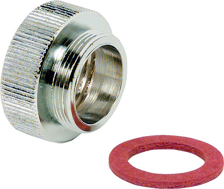 Reduzierstück Messing verchromt IG 3/4" auf M22X1 AG