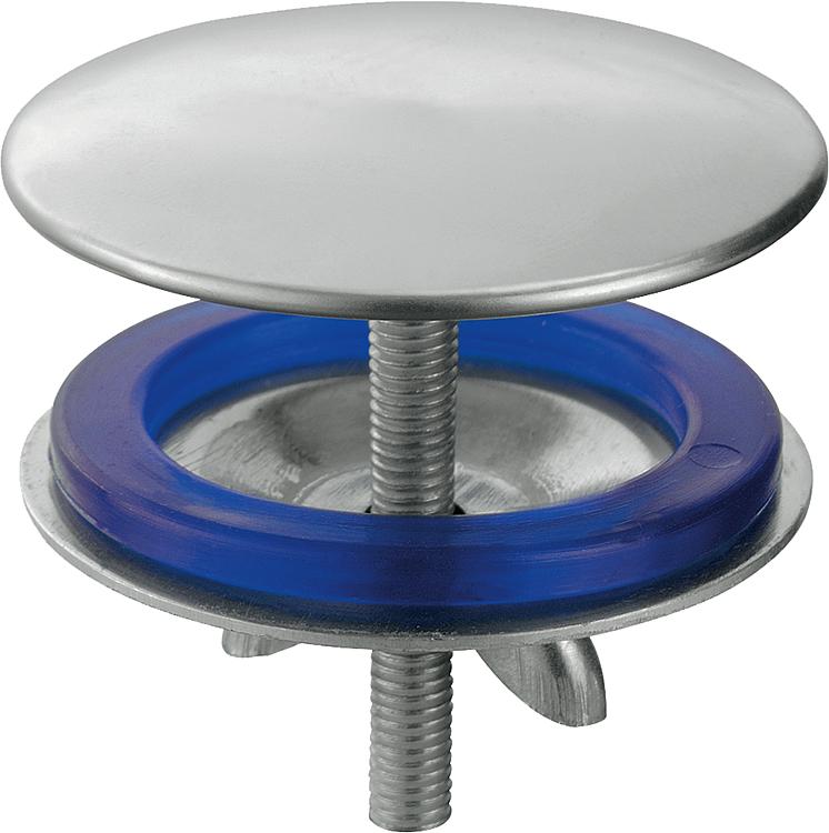 Hahnlochdeckel leichte Ausführung, Kappe verchr. d = 44mm