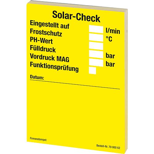 Wartungsaufkleber Solar - Check 1 Block mit 50 Stück