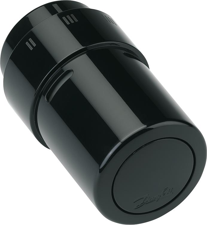 Thermostatkopf Danfoss RAX  Farbe RAL 9005 tiefschwarz Nullabsperrung