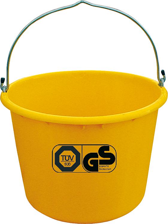 Baueimer 20 Liter gelb kranbar TÜV VPE = 5 Stück