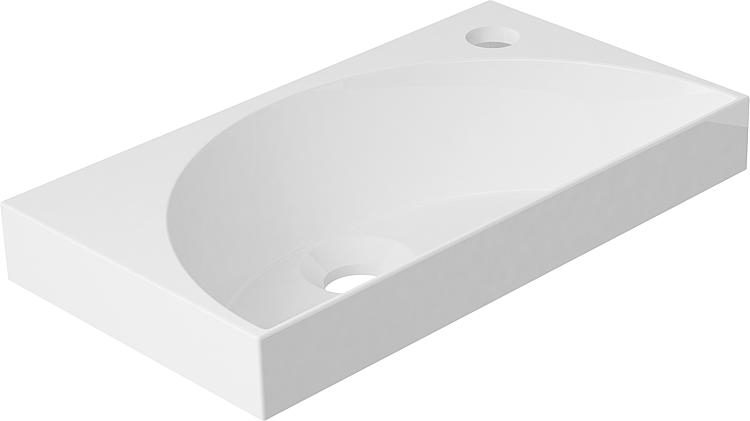Design Aufsatz Waschtisch EDELINE BxHxT: 400x110x220mm Minderalguss Waschbecken