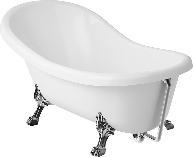 Badewanne EDITA BxHxT: 1745x805/635x820mm freistehend
