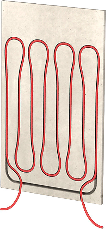 Wandheizungsmodul Trockenbau 200x62cm 18mm, mit Polybutenrohr 12x1,3mm