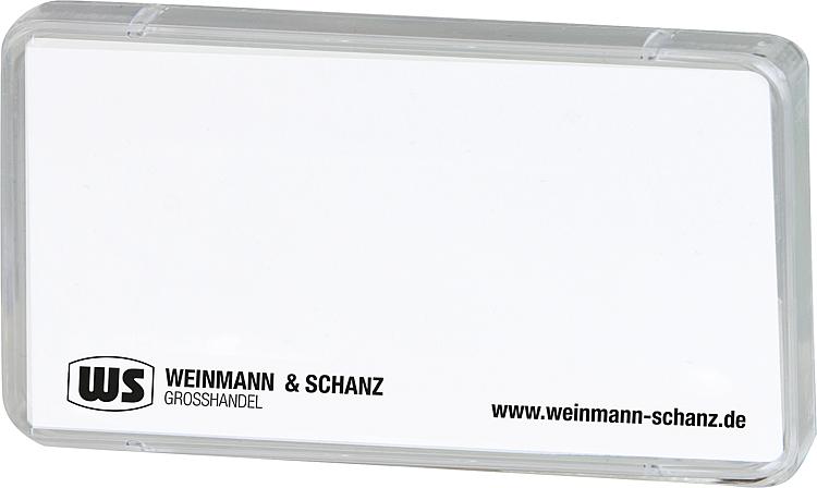 WS Schildträger aus Kunststoff Grundträger Abdeckung Blankoetikett 70x37mm VPE = 10 Stück