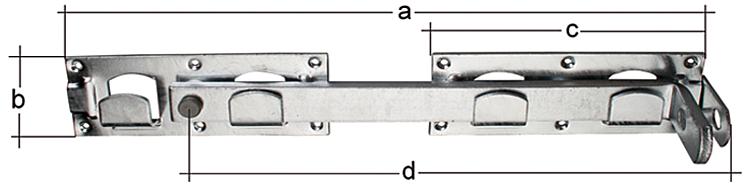 Doppeltorüberwurf, 430x70mm feuerverzinkt