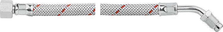 Ölschlauch 3/8" ÜWM x 1/4" ÜW Schraube 45° 1000 mm für Viessmann